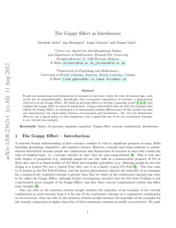 The Guppy Effect as Interference
