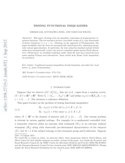 Testing Functional Inequalities