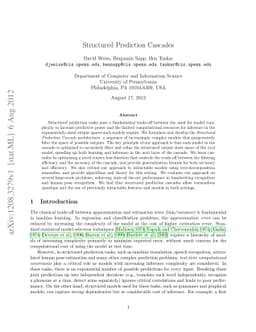 Structured Prediction Cascades
