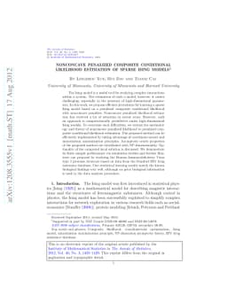 Nonconcave penalized composite conditional likelihood estimation of
  sparse Ising models