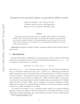 Asymptotics for penalized splines in generalized additive models