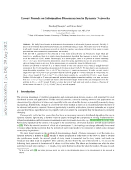 Lower Bounds on Information Dissemination in Dynamic Networks