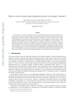 How is non-knowledge represented in economic theory?