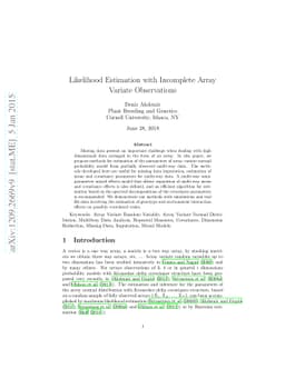 Likelihood Estimation with Incomplete Array Variate Observations