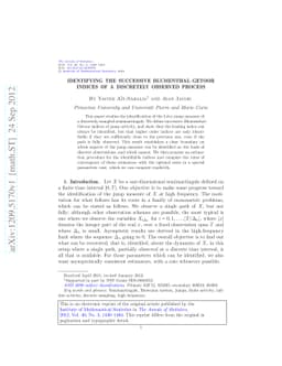 Identifying the successive Blumenthal-Getoor indices of a discretely
  observed process