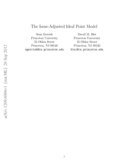 The Issue-Adjusted Ideal Point Model