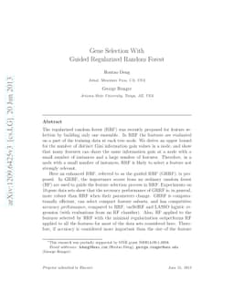 Gene selection with guided regularized random forest