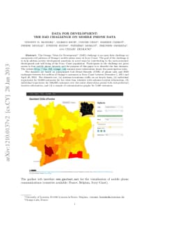 Data for Development: the D4D Challenge on Mobile Phone Data