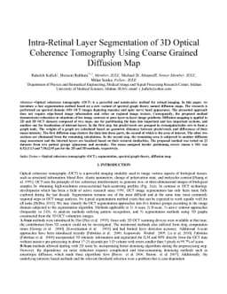 Intra-Retinal Layer Segmentation of 3D Optical Coherence Tomography
  Using Coarse Grained Diffusion Map