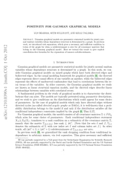 Positivity for Gaussian graphical models