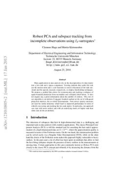 Robust PCA and subspace tracking from incomplete observations using
  L0-surrogates