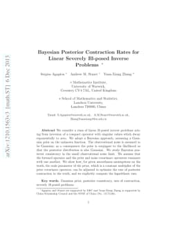 Bayesian Posterior Contraction Rates for Linear Severely Ill-posed
  Inverse Problems
