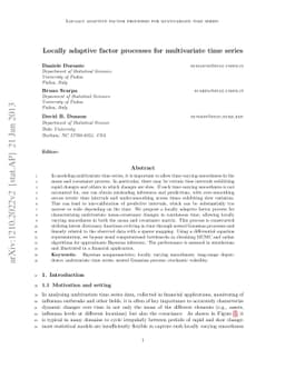 Locally adaptive factor processes for multivariate time series