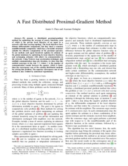 A Fast Distributed Proximal-Gradient Method