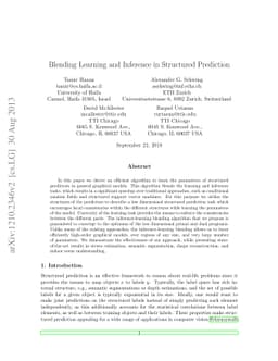 Blending Learning and Inference in Structured Prediction