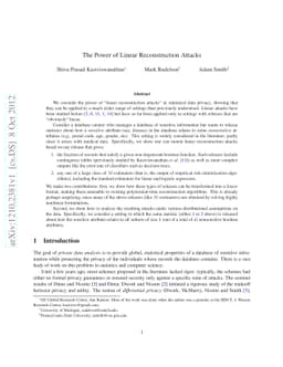 The Power of Linear Reconstruction Attacks