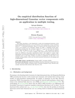 On empirical distribution function of high-dimensional Gaussian vector
  components with an application to multiple testing