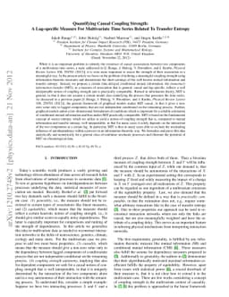 Quantifying Causal Coupling Strength: A Lag-specific Measure For
  Multivariate Time Series Related To Transfer Entropy