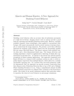 Kinects and Human Kinetics: A New Approach for Studying Crowd Behavior
