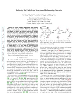 Inferring the Underlying Structure of Information Cascades