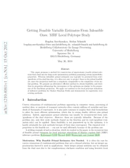 Getting Feasible Variable Estimates From Infeasible Ones: MRF Local
  Polytope Study