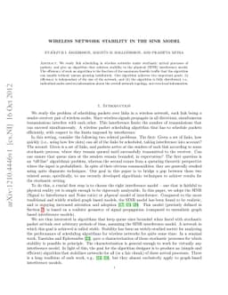 Wireless Network Stability in the SINR Model