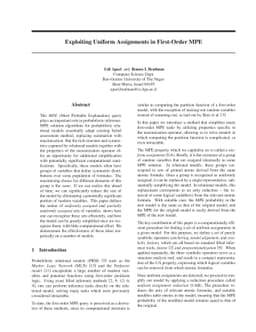 Exploiting Uniform Assignments in First-Order MPE