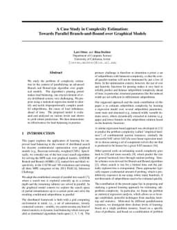 A Case Study in Complexity Estimation: Towards Parallel Branch-and-Bound
  over Graphical Models