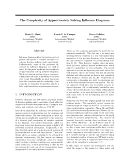 The Complexity of Approximately Solving Influence Diagrams