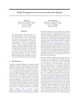 Belief Propagation for Structured Decision Making