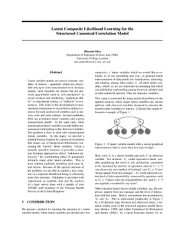 Latent Composite Likelihood Learning for the Structured Canonical
  Correlation Model