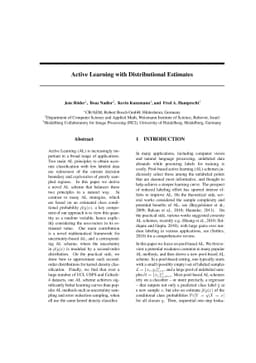 Active Learning with Distributional Estimates