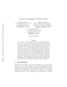 Ancestor Sampling for Particle Gibbs