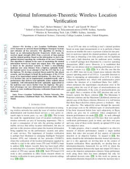 Optimal Information-Theoretic Wireless Location Verification