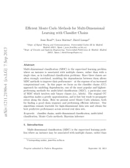 Efficient Monte Carlo Methods for Multi-Dimensional Learning with
  Classifier Chains