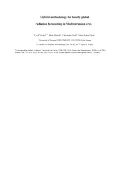 Hybrid methodology for hourly global radiation forecasting in
  Mediterranean area