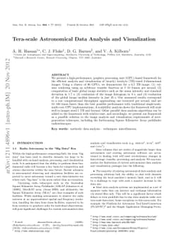 Tera-scale Astronomical Data Analysis and Visualization