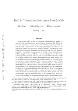 Drift in Transaction-Level Asset Price Models