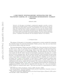 A recursive nonparametric estimator for the transition kernel of a
  piecewise-deterministic Markov process