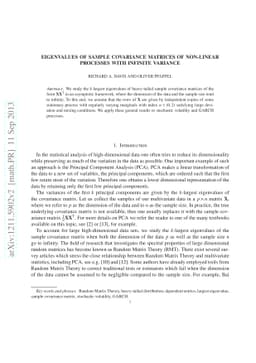 Eigenvalues of sample covariance matrices of non-linear processes with
  infinite variance