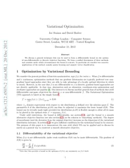 Variational Optimization