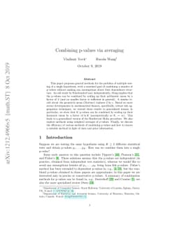 Combining p-values via averaging