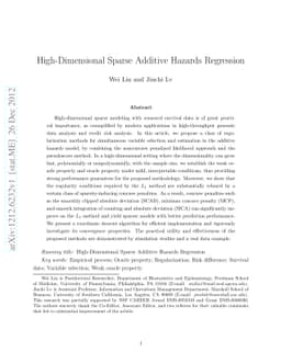 High-Dimensional Sparse Additive Hazards Regression