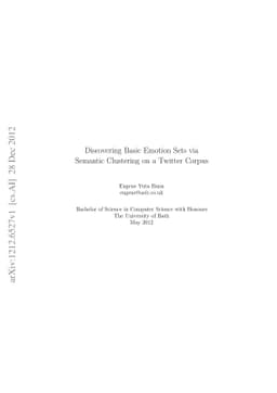 Discovering Basic Emotion Sets via Semantic Clustering on a Twitter
  Corpus