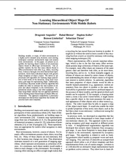 Learning Hierarchical Object Maps Of Non-Stationary Environments with
  mobile robots