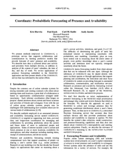 Coordinates: Probabilistic Forecasting of Presence and Availability