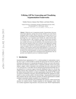 Utilizing ASP for Generating and Visualizing Argumentation Frameworks