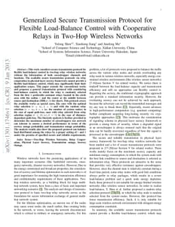 Generalized Secure Transmission Protocol for Flexible Load-Balance
  Control with Cooperative Relays in Two-Hop Wireless Networks