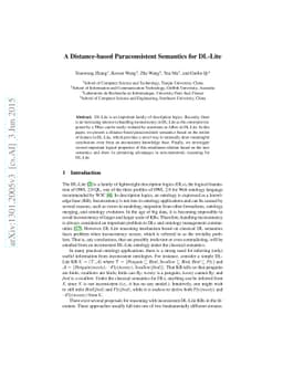 A Distance-based Paraconsistent Semantics for DL-Lite