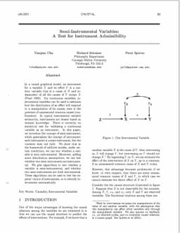 Semi-Instrumental Variables: A Test for Instrument Admissibility